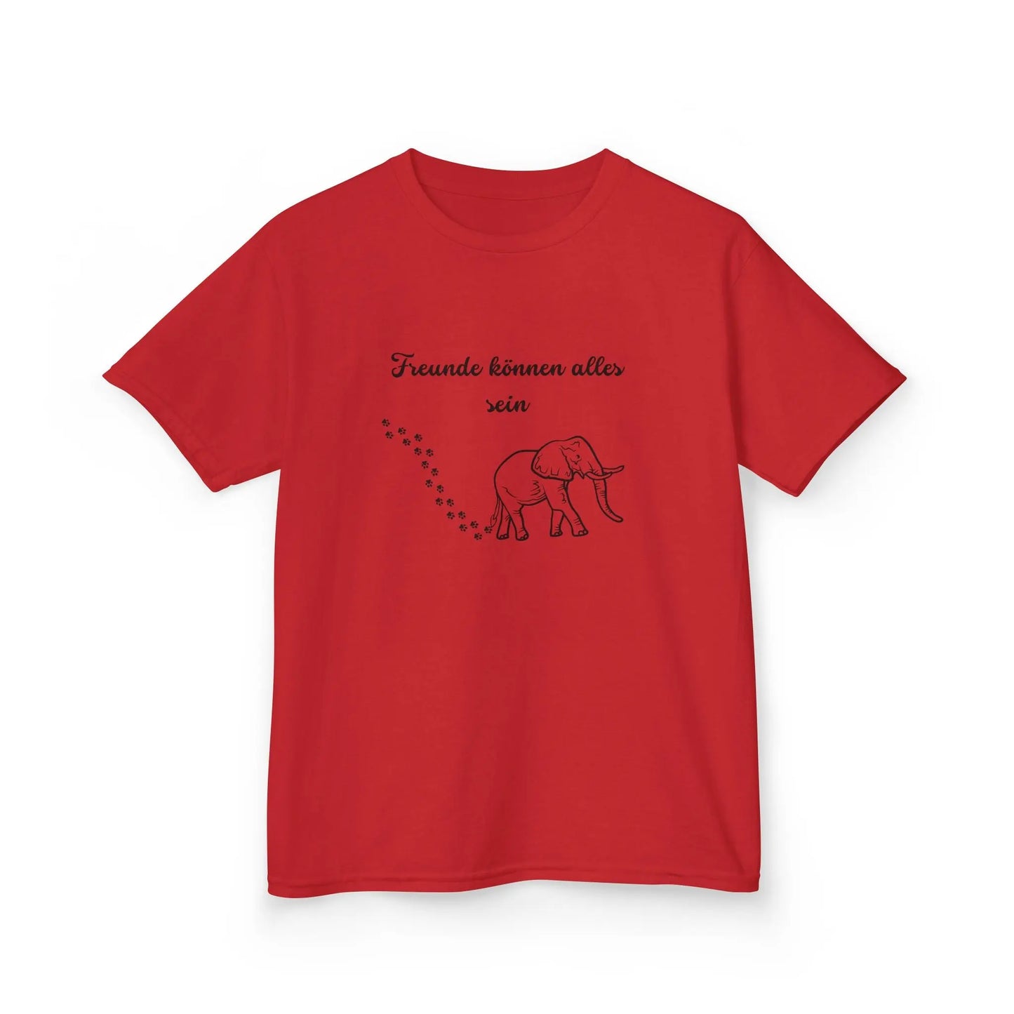 Cute Elephant Quote Kids Tee - "Freunde können alles sein" - Perfect for Playdates & Special Occasions - So ist Leben