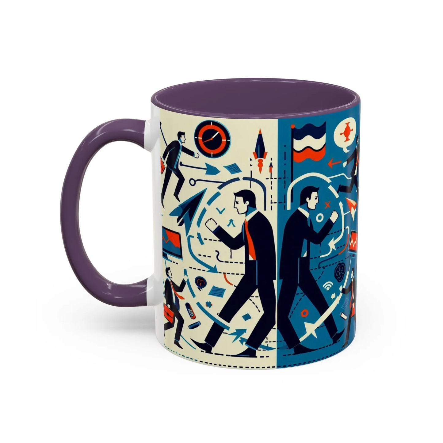 Motivierende Business-Kaffeetasse – 11 & 15oz Accent-Tasse mit Work-Life-Design. - So ist Leben