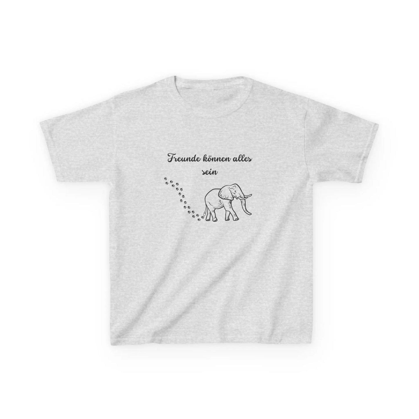Cute Elephant Quote Kids Tee - "Freunde können alles sein" - Perfect for Playdates & Special Occasions - So ist Leben