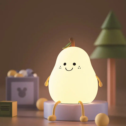 Creative Colorful Pear Duck Pear Night Light Pear Night Light Couple Gift Silicone Cute Night Light Sleeping Night Light - So ist Leben