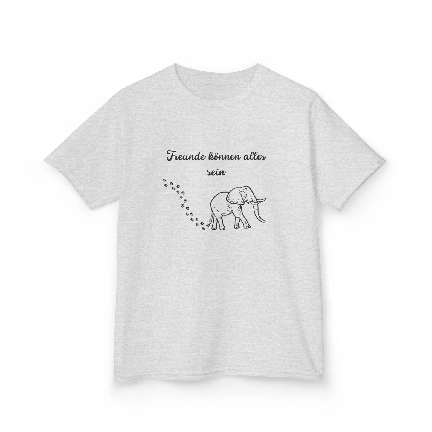 Cute Elephant Quote Kids Tee - "Freunde können alles sein" - Perfect for Playdates & Special Occasions - So ist Leben