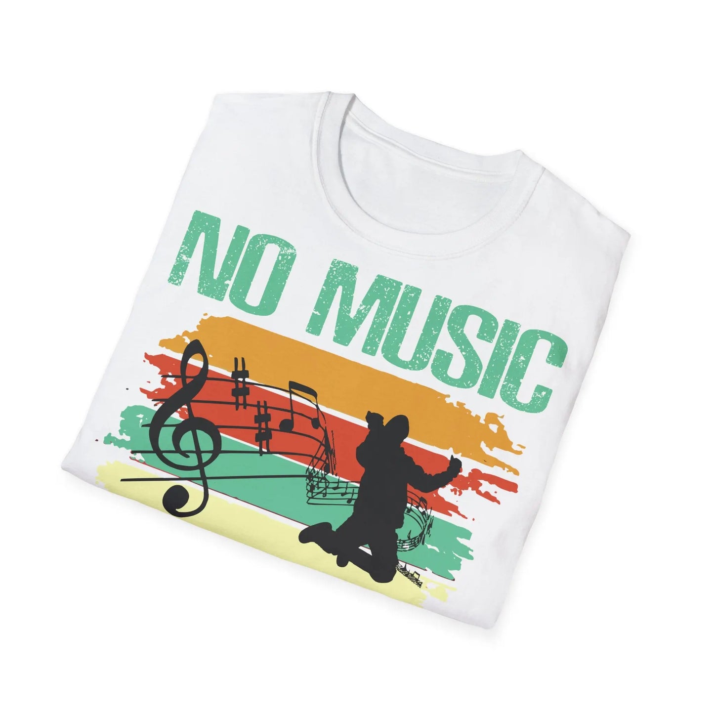 No Music No Life Unisex Softstyle T-Shirt - Perfect Gift for Music Lovers - So ist Leben