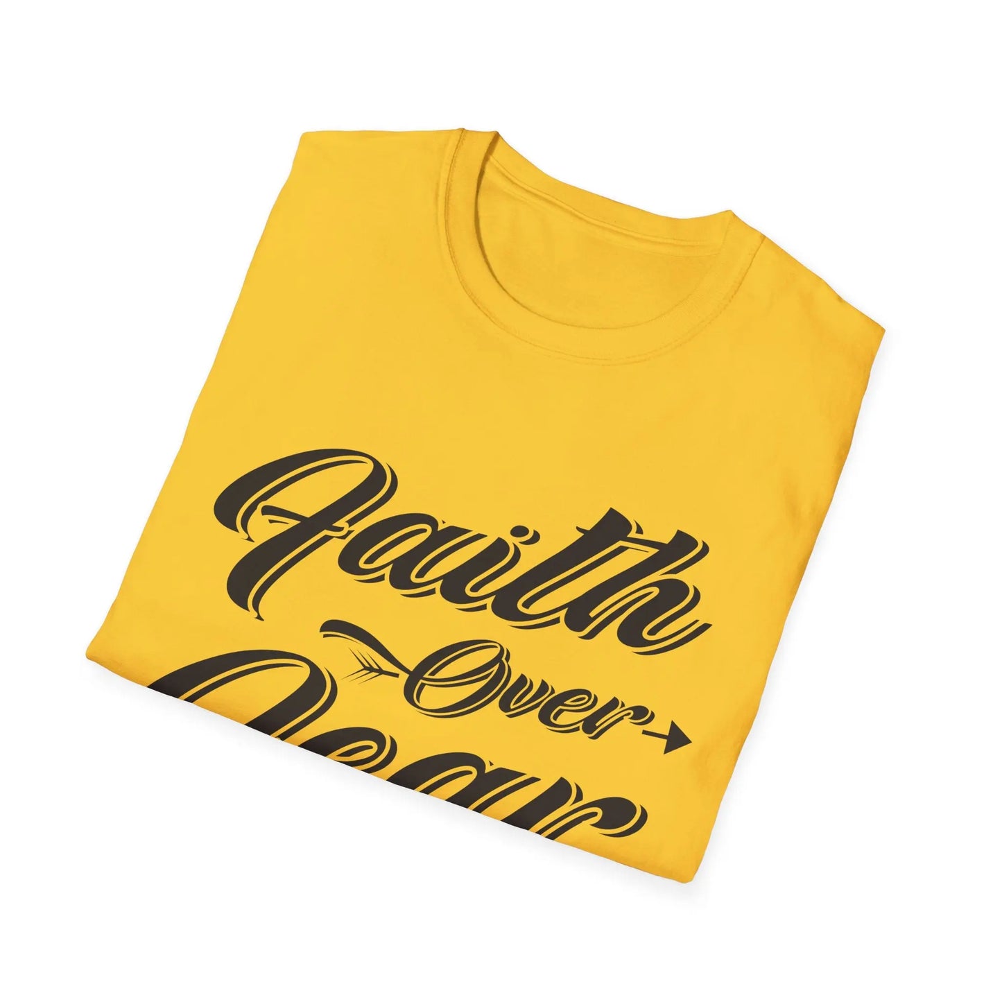 Faith Over Fear Unisex Softstyle T-Shirt | Inspirational Graphic Tee - So ist Leben