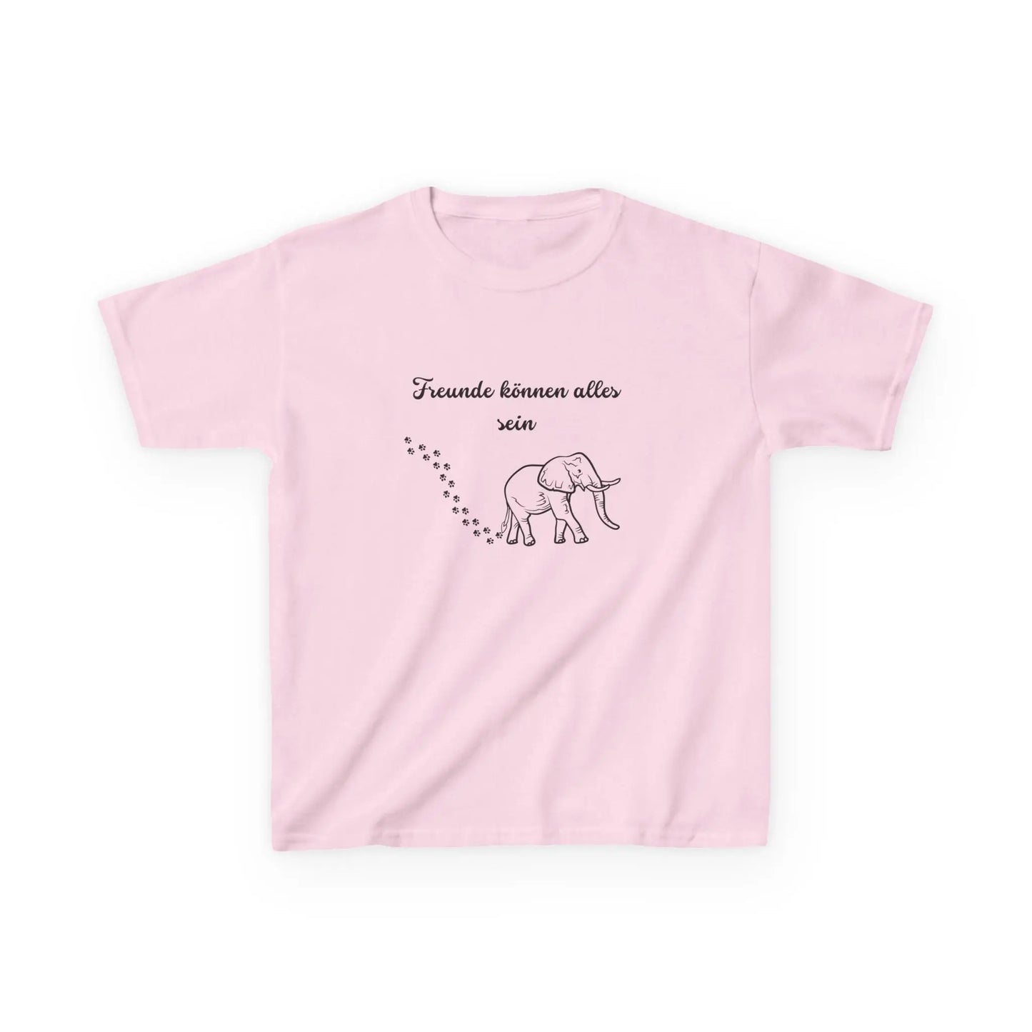 Cute Elephant Quote Kids Tee - "Freunde können alles sein" - Perfect for Playdates & Special Occasions - So ist Leben