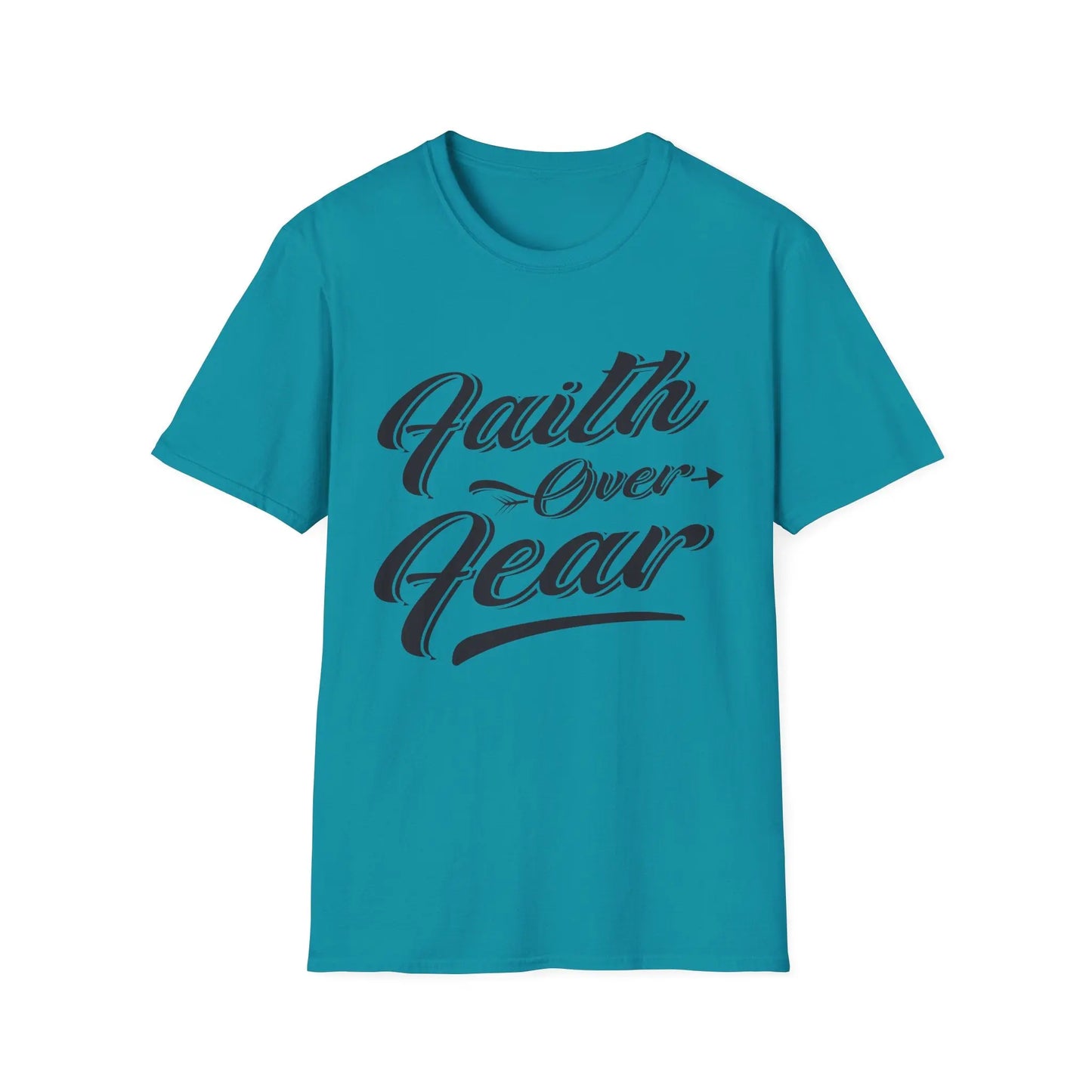 Faith Over Fear Unisex Softstyle T-Shirt | Inspirational Graphic Tee - So ist Leben