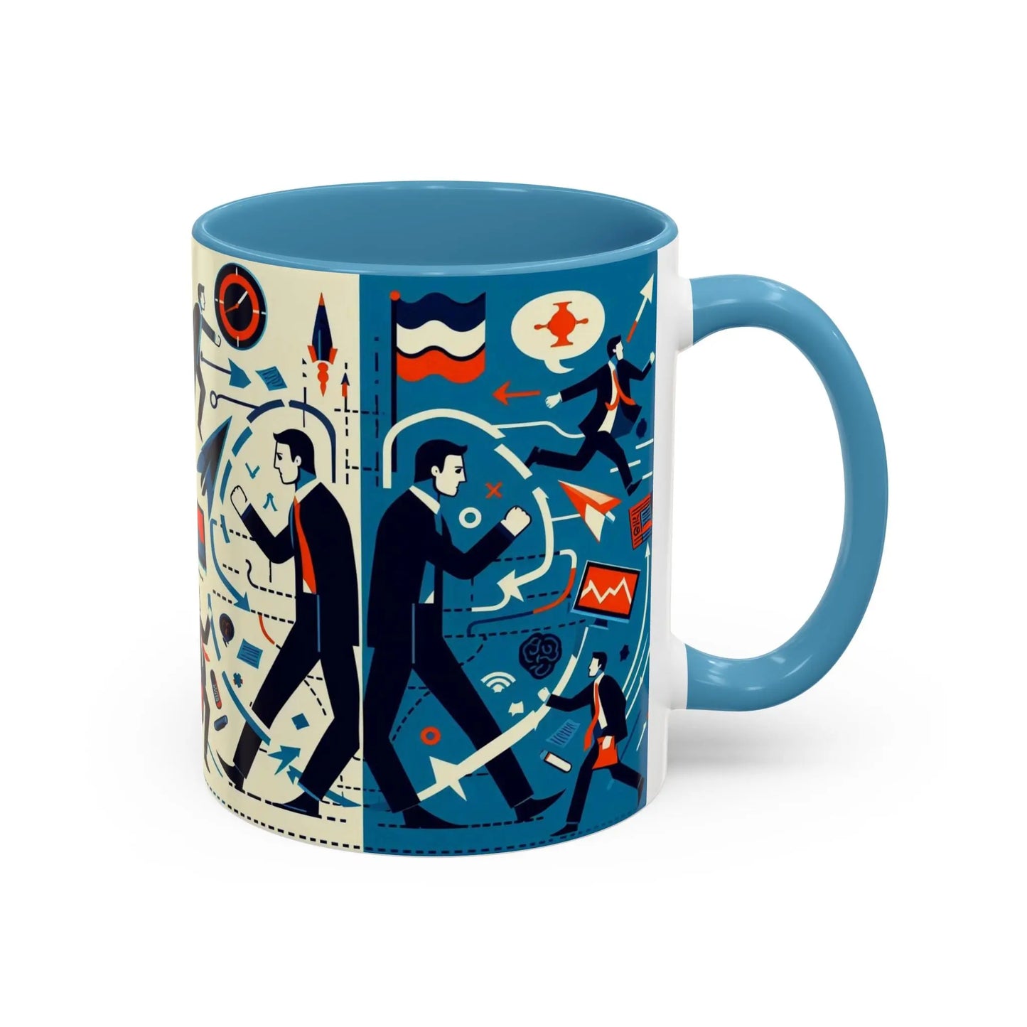 Motivierende Business-Kaffeetasse – 11 & 15oz Accent-Tasse mit Work-Life-Design. - So ist Leben