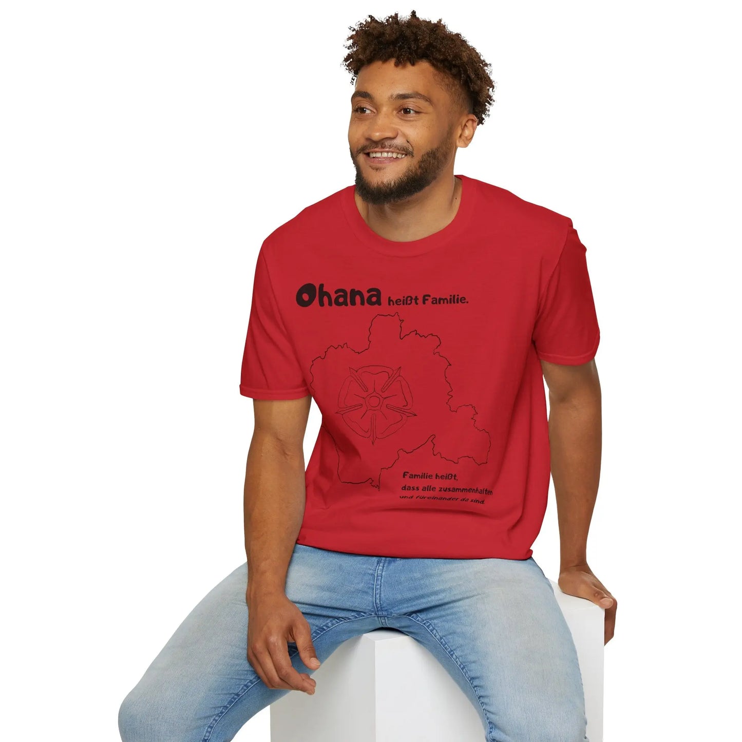 Ohana heißt Familie | Map Unisex Softstyle T-Shirt - So ist Leben