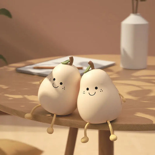 Creative Colorful Pear Duck Pear Night Light Pear Night Light Couple Gift Silicone Cute Night Light Sleeping Night Light - So ist Leben