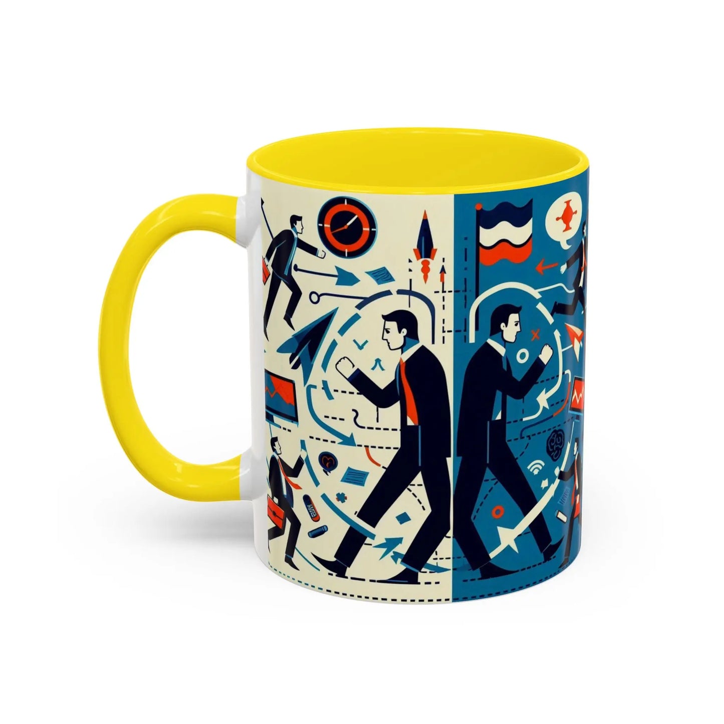 Motivierende Business-Kaffeetasse – 11 & 15oz Accent-Tasse mit Work-Life-Design. - So ist Leben