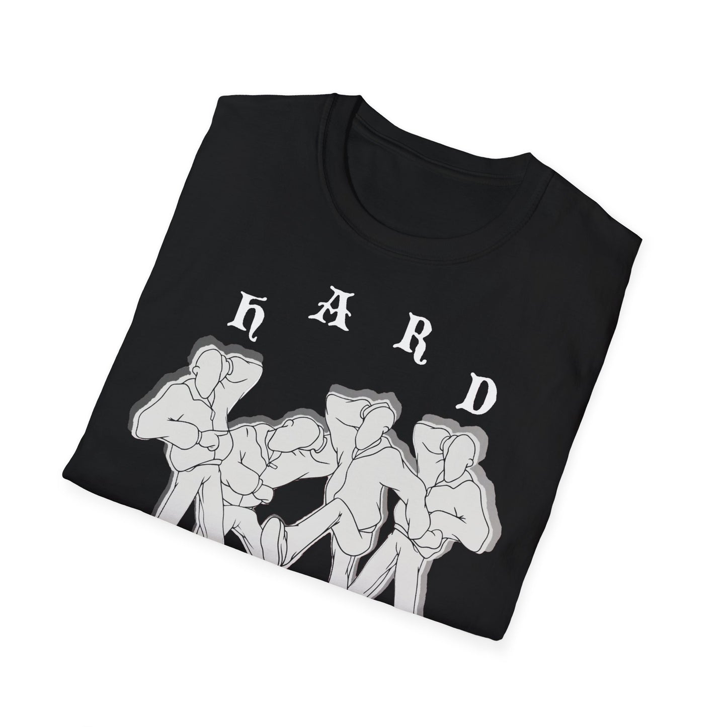 hardcore gabber Playful Unisex Softstyle T-Shirt - Casual Wear, Gift for Friends, Cartoon Design, Art Lover Apparel, Everyday Comfort Printify