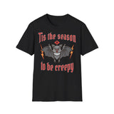 Halloween Creepy Bat Unisex T-Shirt, Cute Halloween Tee, Spooky Season Shirt, Fun Costume Top, Gift for Halloween Lovers Printify