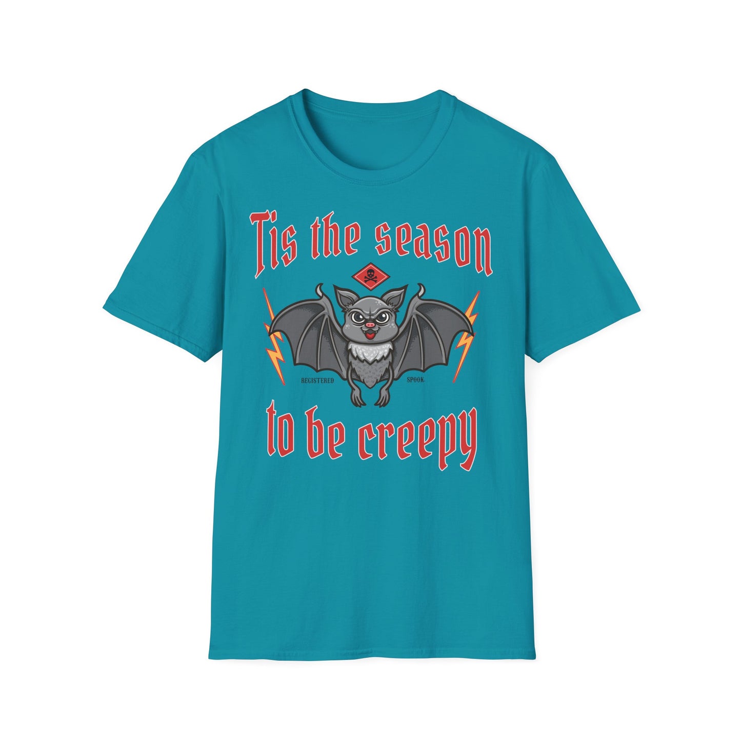 Halloween Creepy Bat Unisex T-Shirt, Cute Halloween Tee, Spooky Season Shirt, Fun Costume Top, Gift for Halloween Lovers Printify