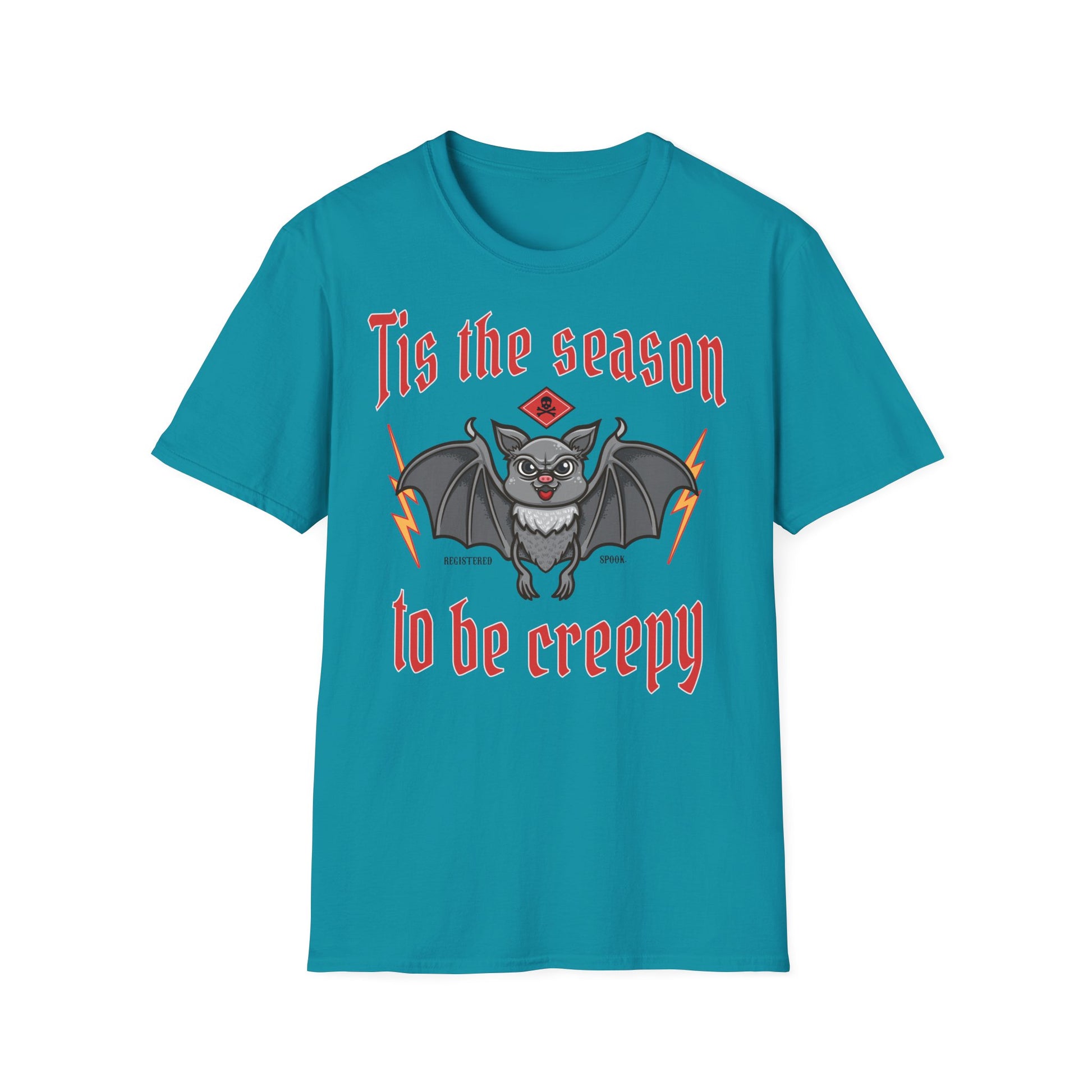 Halloween Creepy Bat Unisex T-Shirt, Cute Halloween Tee, Spooky Season Shirt, Fun Costume Top, Gift for Halloween Lovers Printify