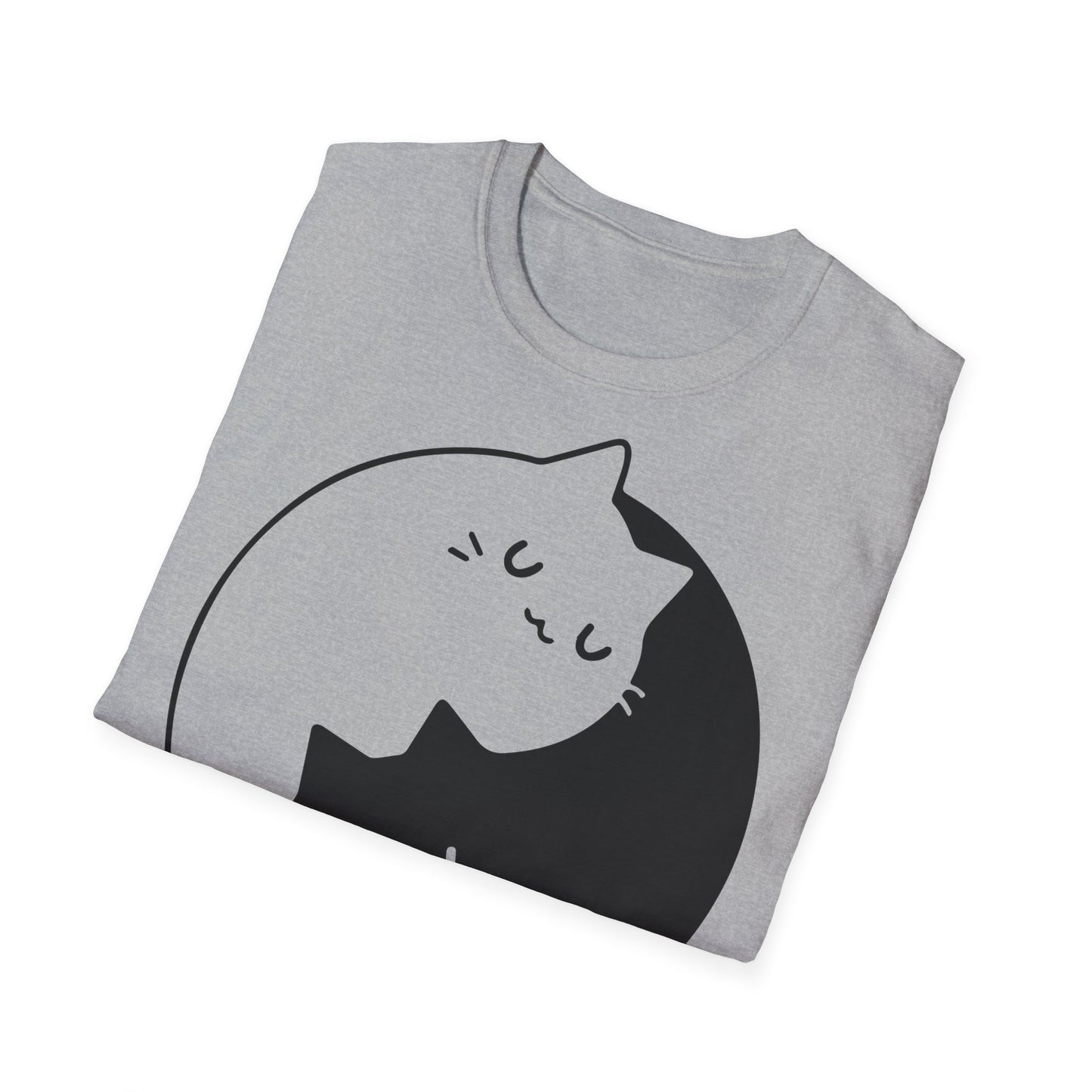 Yin-Yang Katzen Unisex Softstyle T-Shirt: Kuschelig, stilvoll, komfortabel, elegant