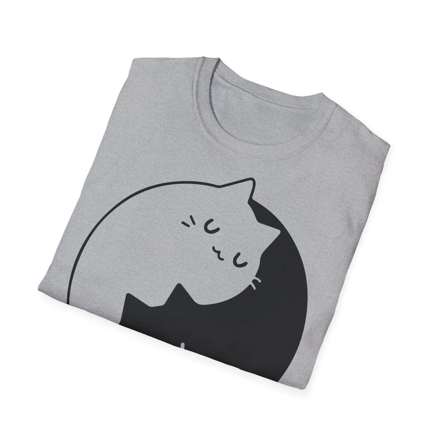 Yin-Yang Katzen Unisex Softstyle T-Shirt: Kuschelig, stilvoll, komfortabel, elegant - So ist Leben
