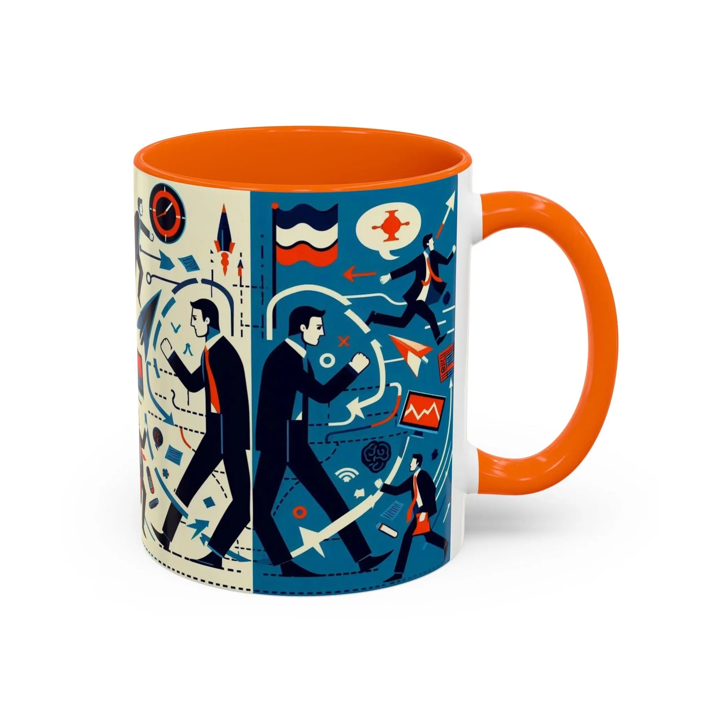 Motivierende Business-Kaffeetasse – 11 & 15oz Accent-Tasse mit Work-Life-Design. - So ist Leben