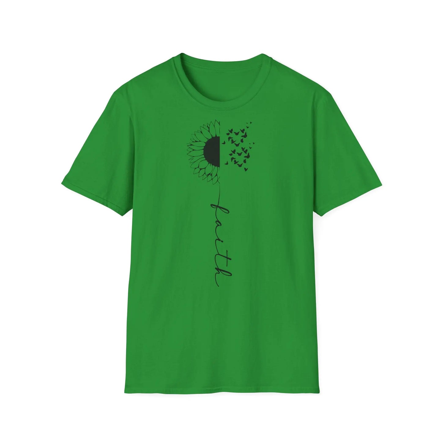 Faith Sunflower Unisex Softstyle T-Shirt - Inspirational Graphic Tee - So ist Leben