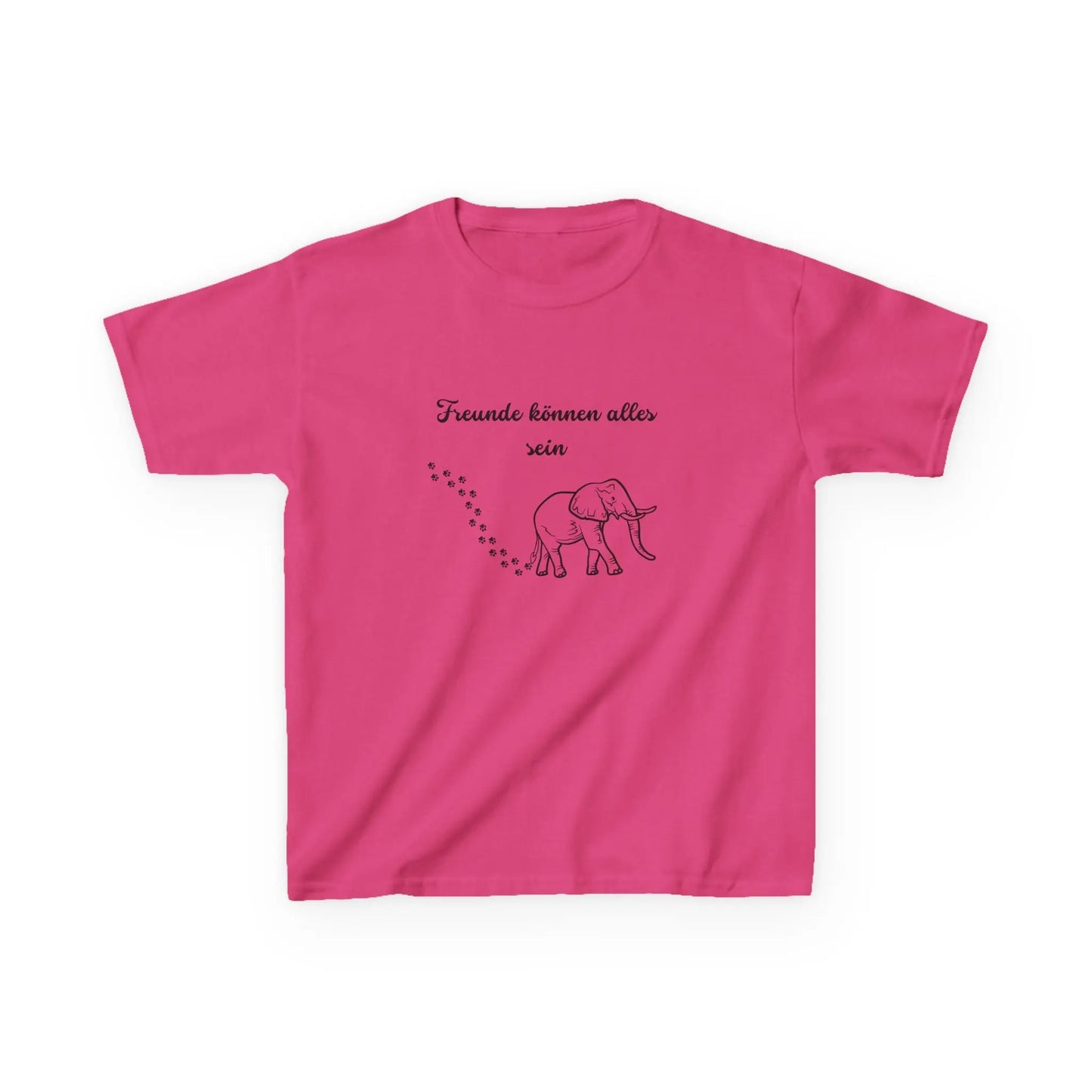 Cute Elephant Quote Kids Tee - "Freunde können alles sein" - Perfect for Playdates & Special Occasions - So ist Leben