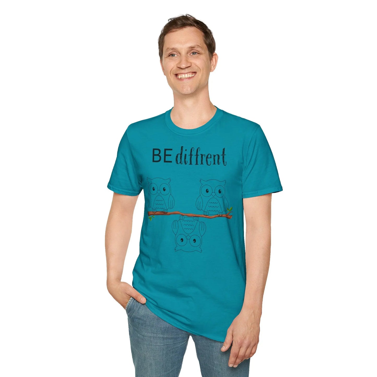 Unisex Softstyle T-Shirt - Be Different Owls - So ist Leben
