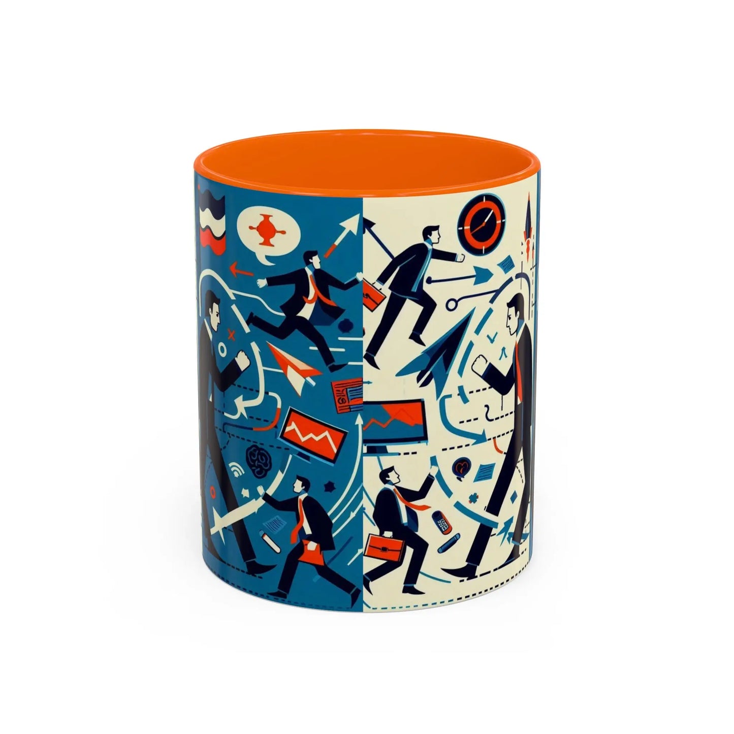 Motivierende Business-Kaffeetasse – 11 & 15oz Accent-Tasse mit Work-Life-Design. - So ist Leben