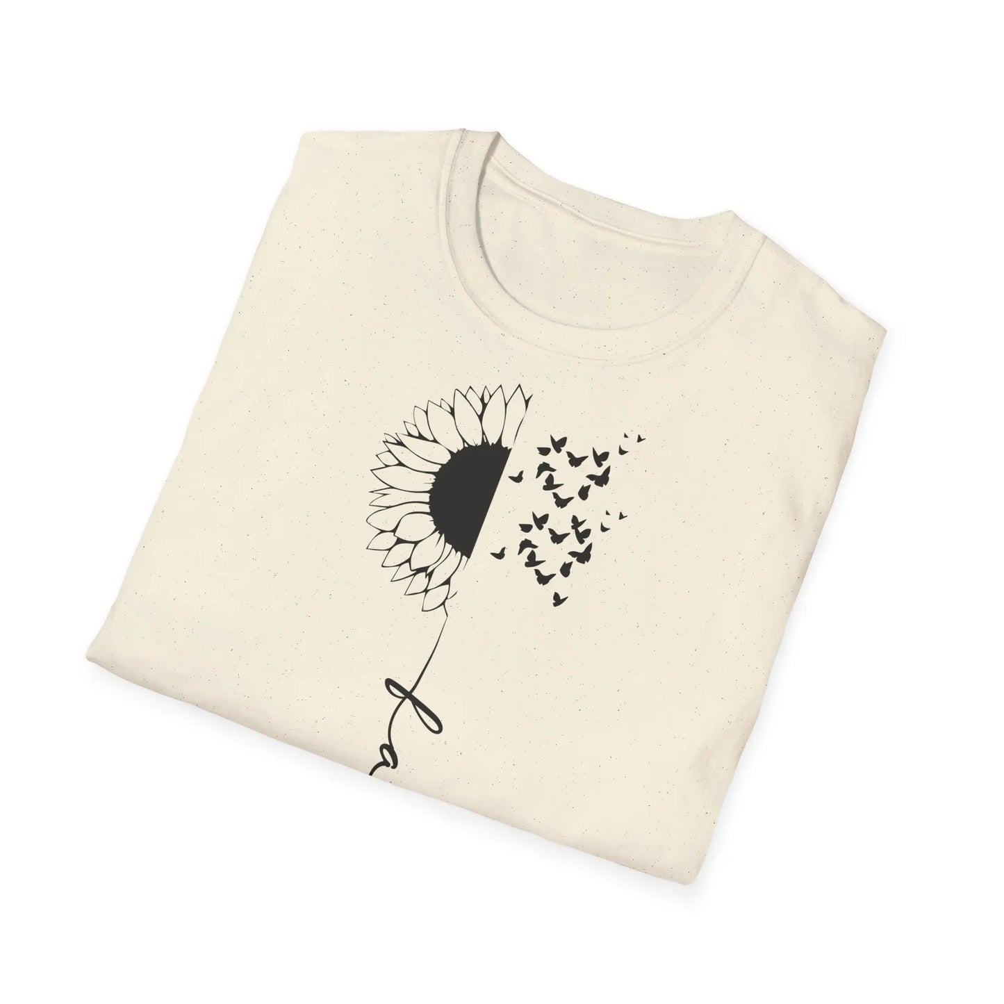 Faith Sunflower Unisex Softstyle T-Shirt - Inspirational Graphic Tee - So ist Leben
