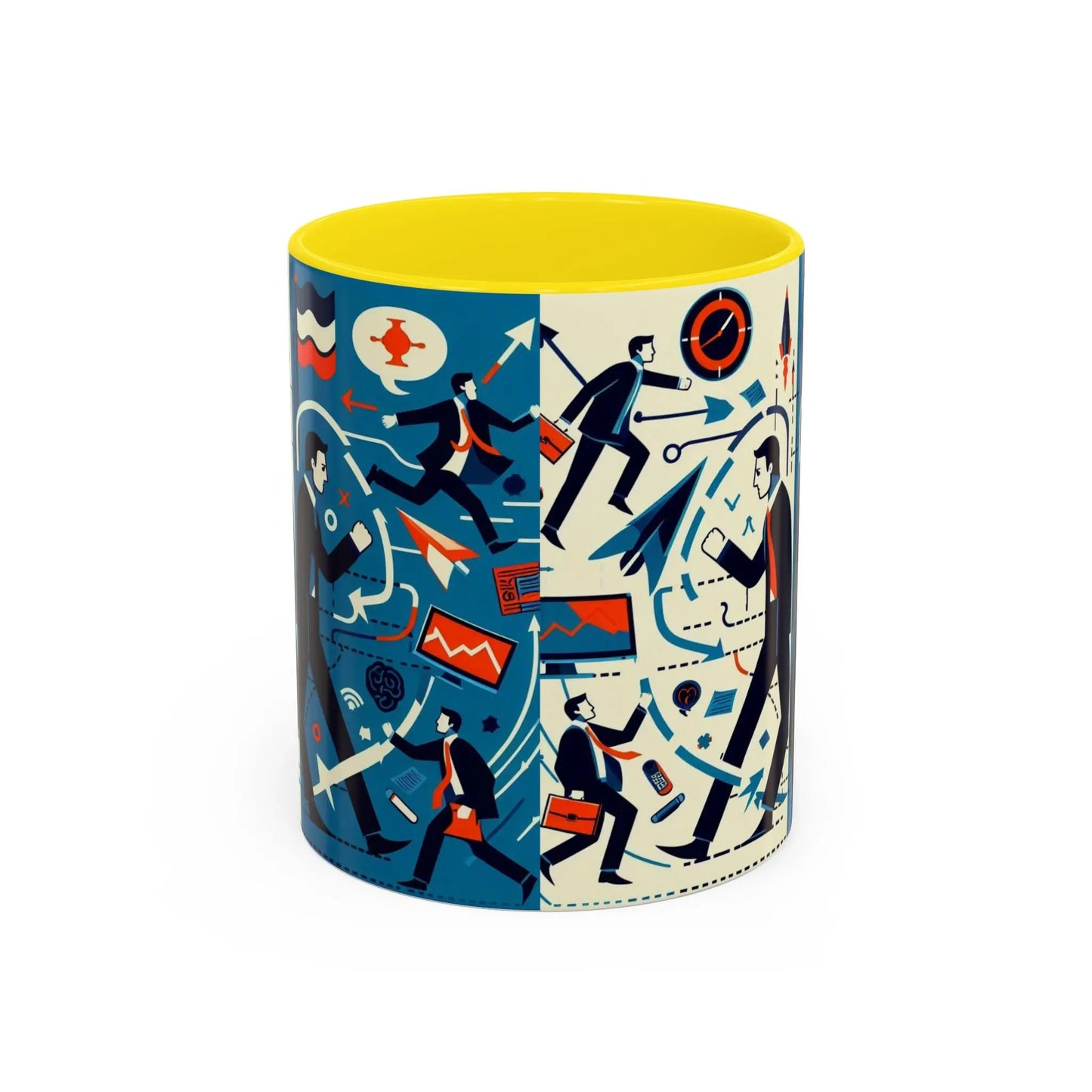 Motivierende Business-Kaffeetasse – 11 & 15oz Accent-Tasse mit Work-Life-Design. - So ist Leben