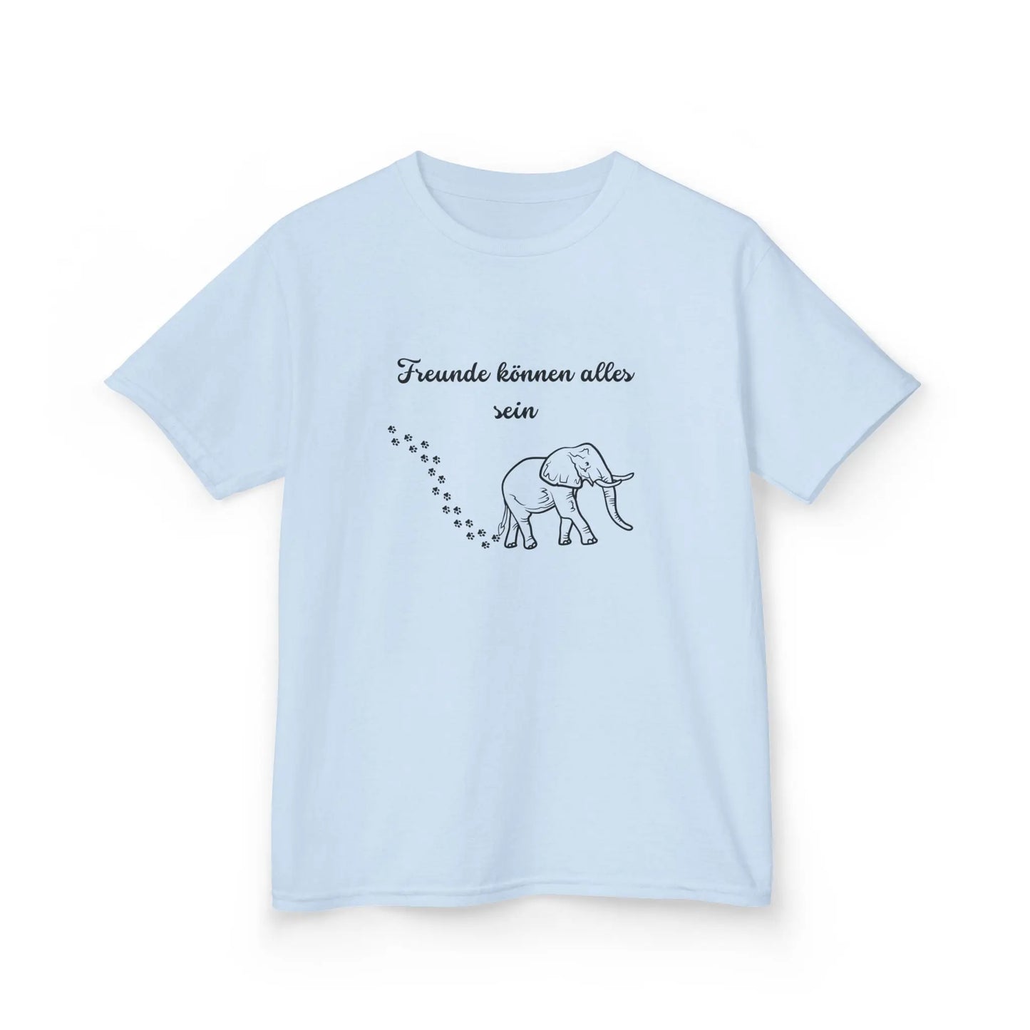 Cute Elephant Quote Kids Tee - "Freunde können alles sein" - Perfect for Playdates & Special Occasions - So ist Leben