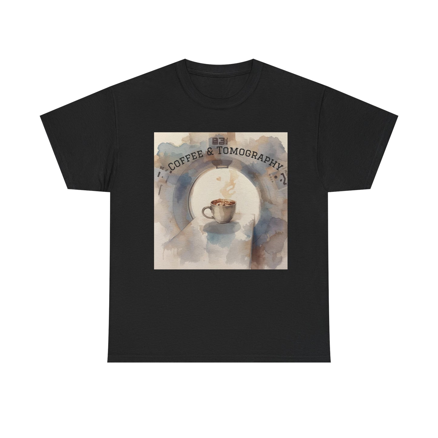 Coffee & Tomography Tee, Artsy Coffee Lover Shirt, Unisex Cotton T-Shirt, Gift for Coffee Enthusiasts, Casual Wear, Coffee Culture Fashion Printify