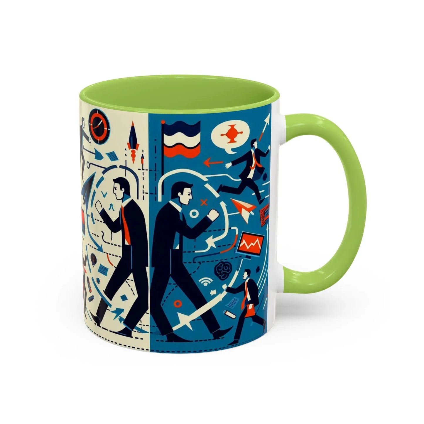 Motivierende Business-Kaffeetasse – 11 & 15oz Accent-Tasse mit Work-Life-Design. - So ist Leben