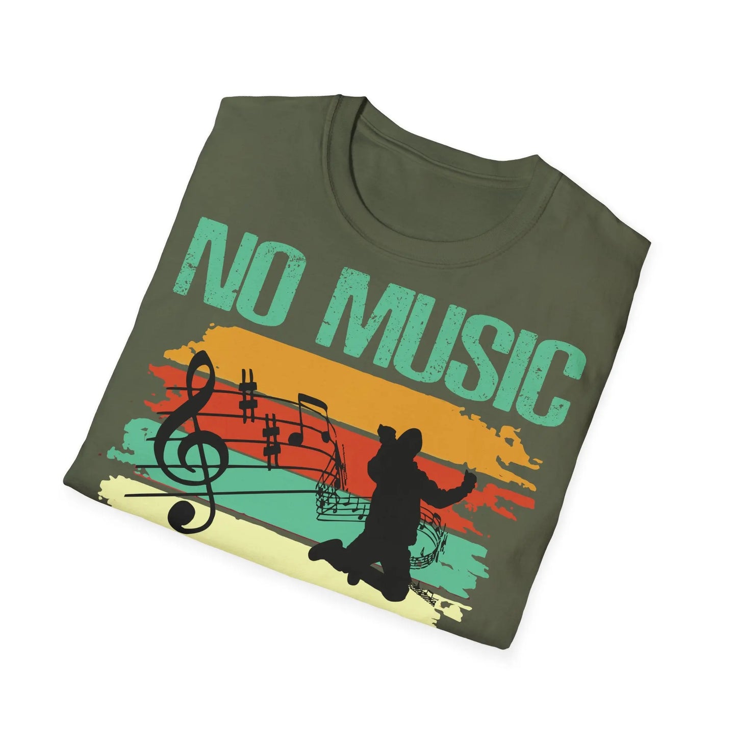 No Music No Life Unisex Softstyle T-Shirt - Perfect Gift for Music Lovers - So ist Leben