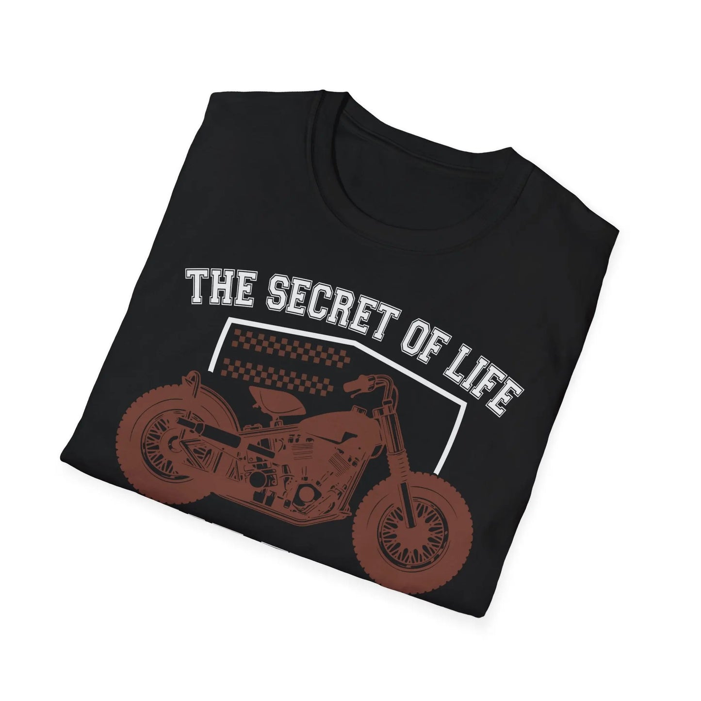 Motivational Motorcycle T-Shirt - 'The Secret of Life: Just Enjoy the Ride' - So ist Leben