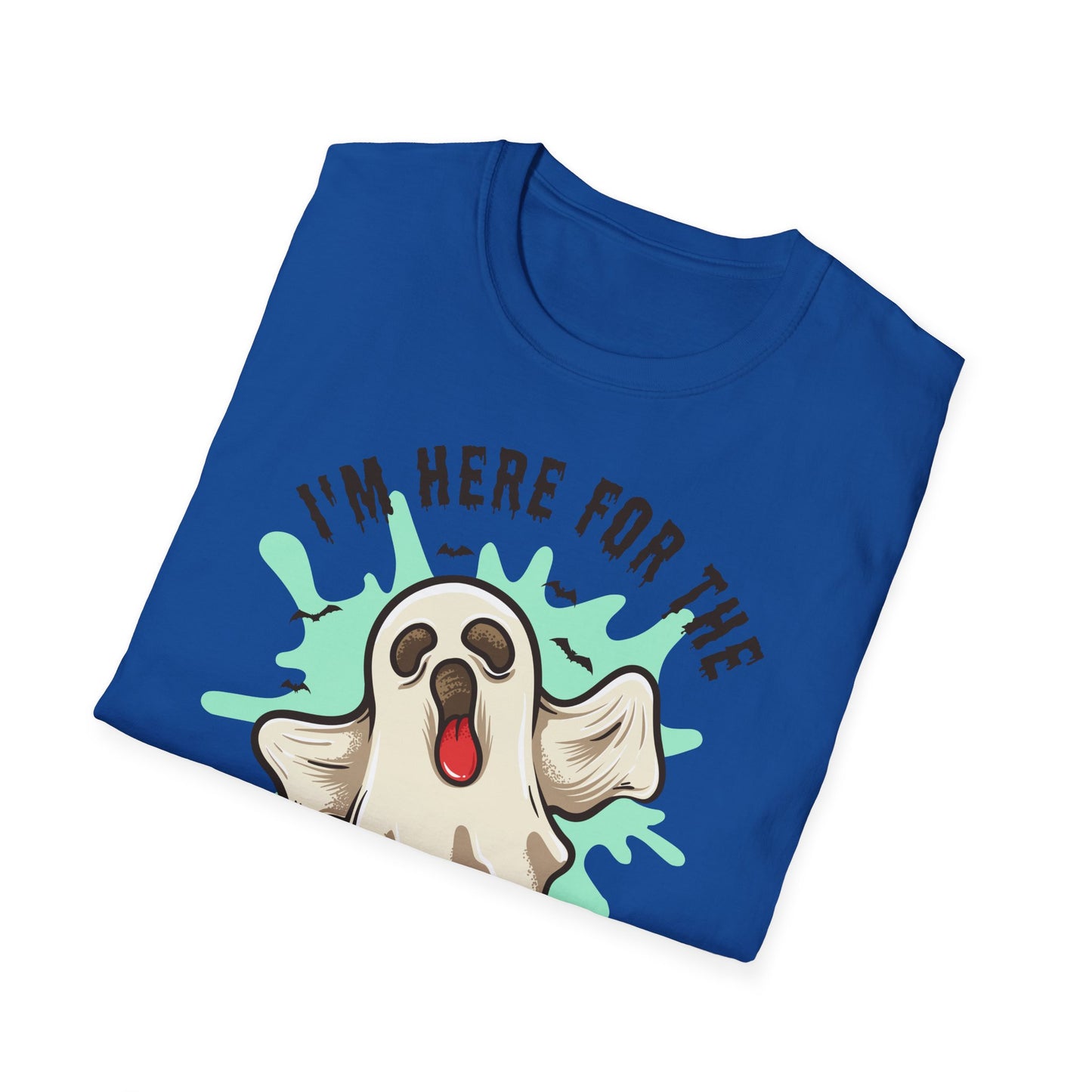 Halloween Ghost T-Shirt, I’m Here for the Boo Tee, Unisex Graphic Shirt, Spooky Season Top, Fun Costume T-Shirt Printify