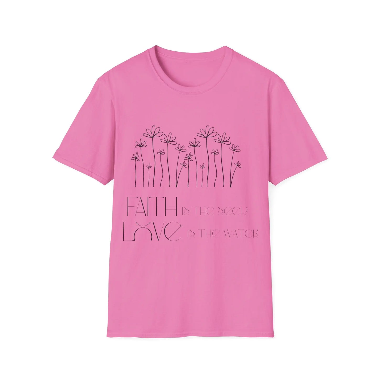 Faith & Love Floral Unisex Softstyle T-Shirt - So ist Leben