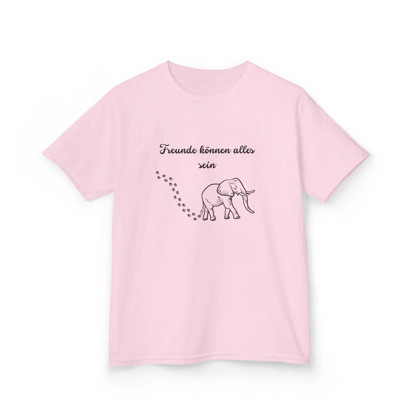 Cute Elephant Quote Kids Tee - "Freunde können alles sein" - Perfect for Playdates & Special Occasions - So ist Leben