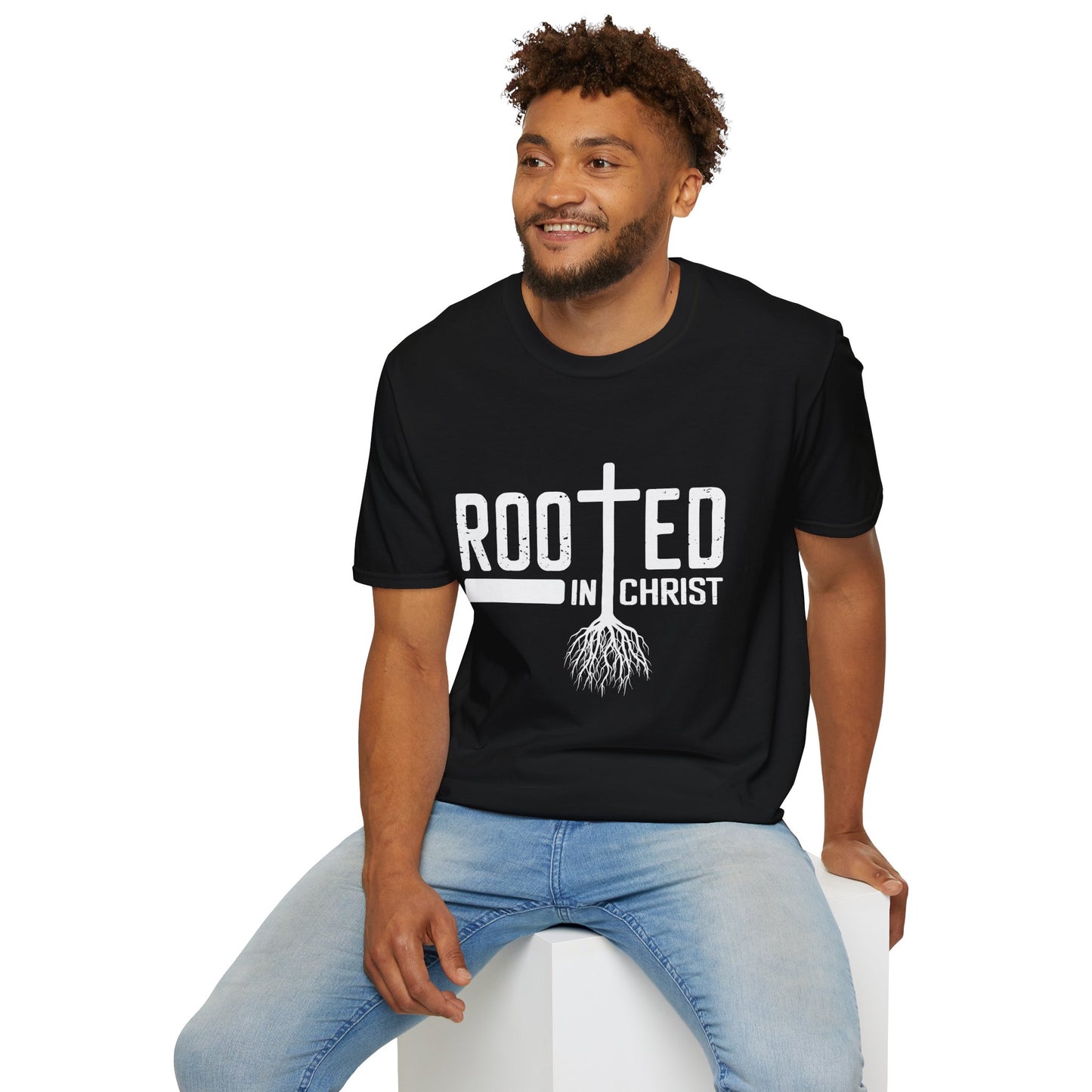 Rooted in Christ Unisex Softstyle T-Shirt - Faith-Based Apparel for Everyday Wear