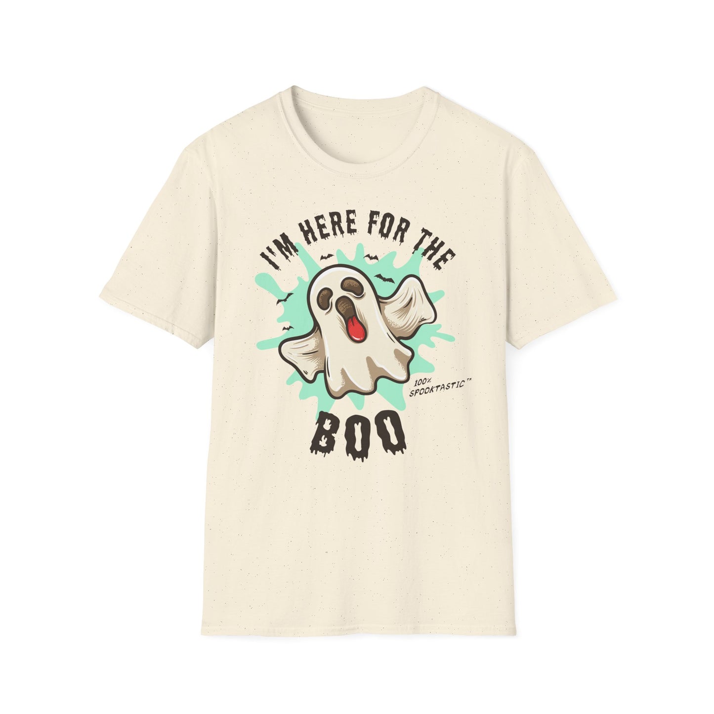 Halloween Ghost T-Shirt, I’m Here for the Boo Tee, Unisex Graphic Shirt, Spooky Season Top, Fun Costume T-Shirt Printify