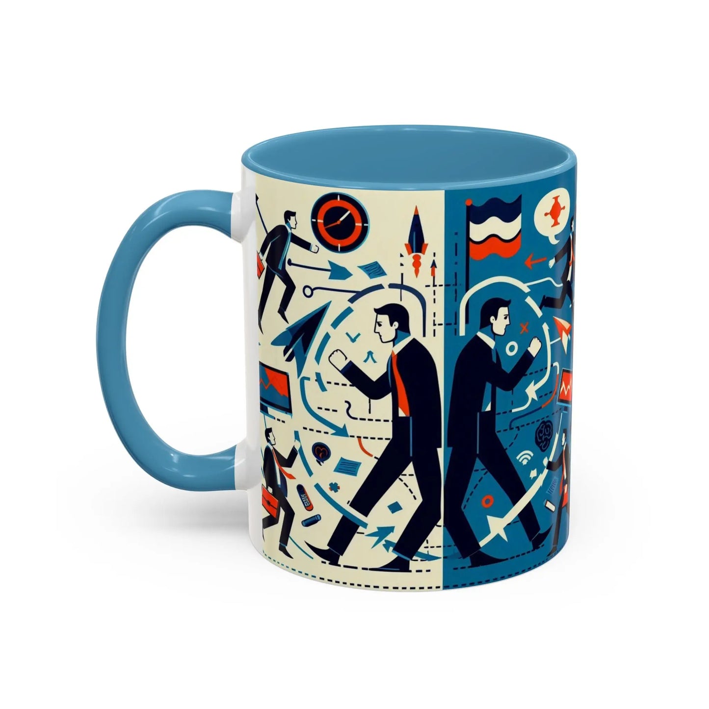 Motivierende Business-Kaffeetasse – 11 & 15oz Accent-Tasse mit Work-Life-Design. - So ist Leben