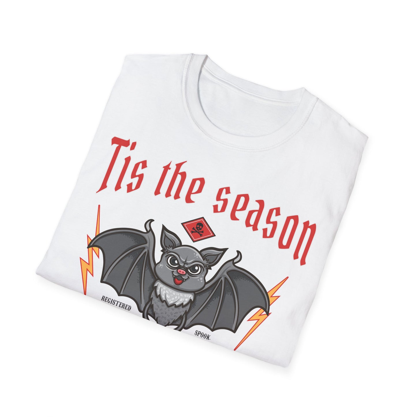 Halloween Creepy Bat Unisex T-Shirt, Cute Halloween Tee, Spooky Season Shirt, Fun Costume Top, Gift for Halloween Lovers Printify