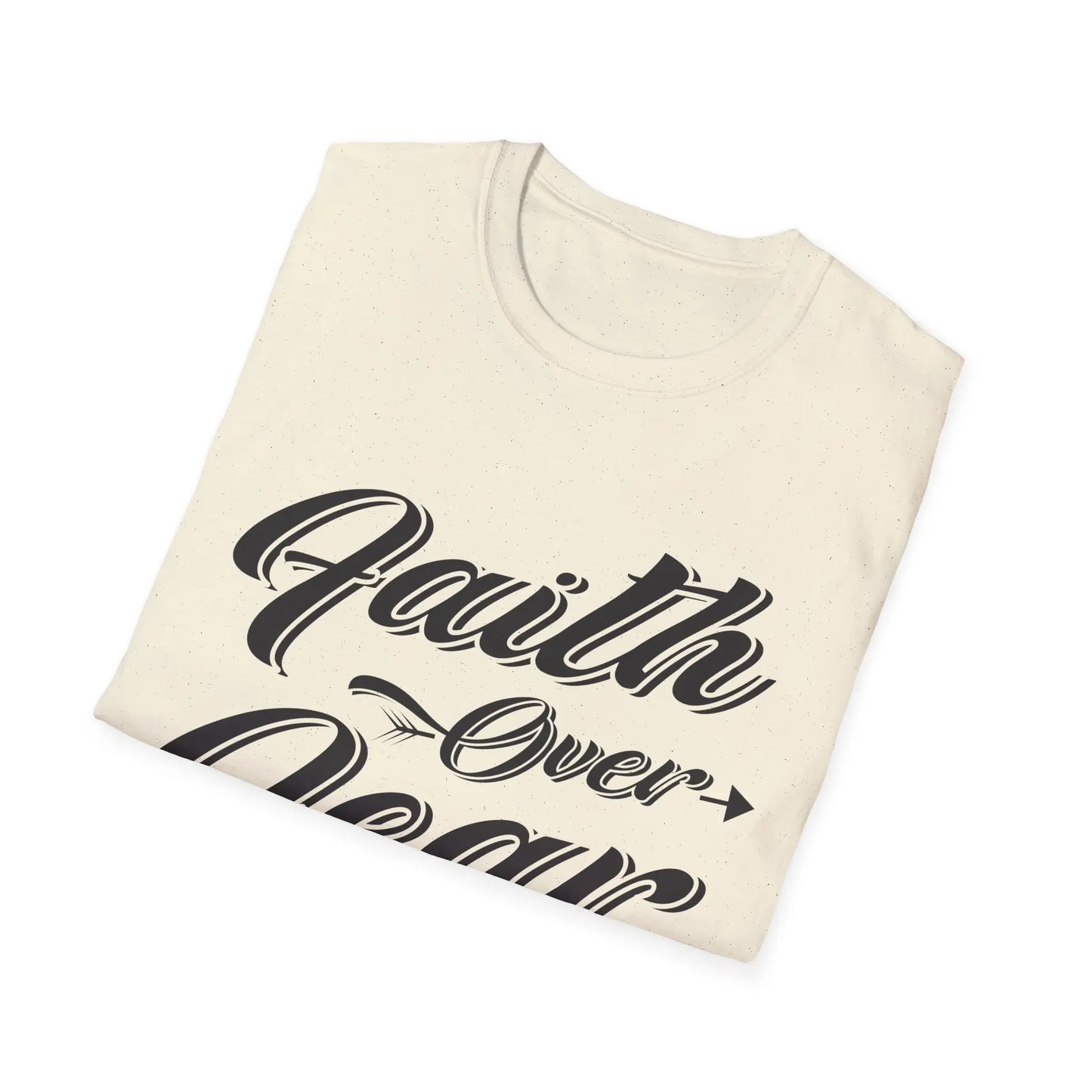 Faith Over Fear Unisex Softstyle T-Shirt | Inspirational Graphic Tee - So ist Leben