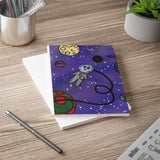 Cosmic Adventure Softcover Notebook | A5 Astronaut Design, Journal for Space Lovers, Gift for Students, Sketchbook, Notebook for Kids Printify