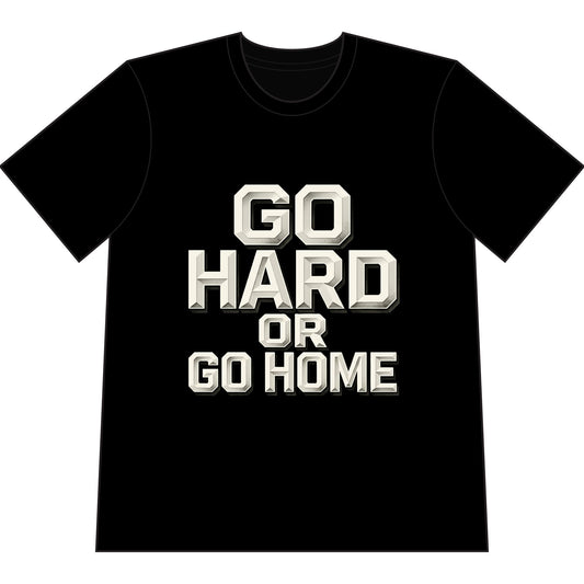 Go Hard or Go Home T‑Shirt — Motivational Gym Tee Printify