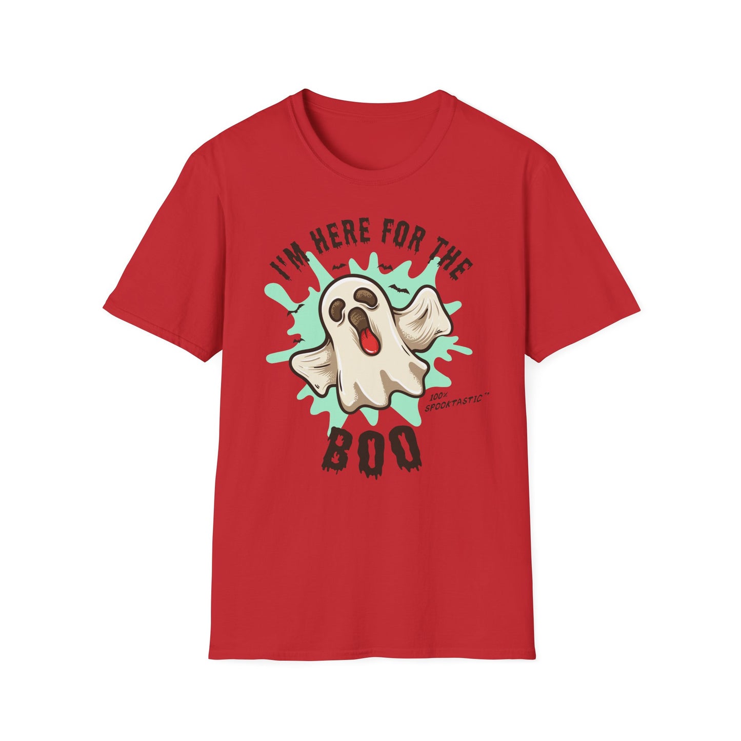 Halloween Ghost T-Shirt, I’m Here for the Boo Tee, Unisex Graphic Shirt, Spooky Season Top, Fun Costume T-Shirt Printify