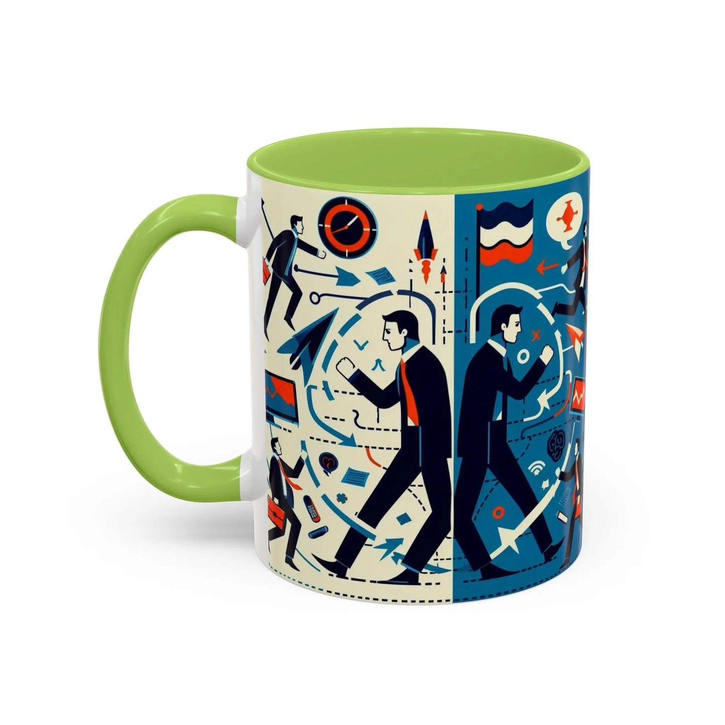 Motivierende Business-Kaffeetasse – 11 & 15oz Accent-Tasse mit Work-Life-Design. - So ist Leben