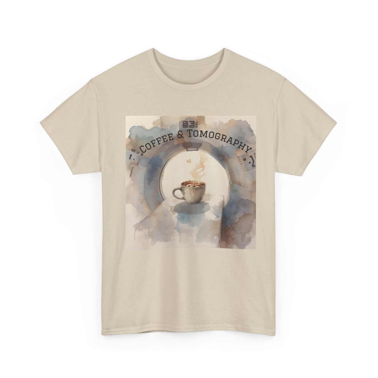 Coffee & Tomography Tee, Artsy Coffee Lover Shirt, Unisex Cotton T-Shirt, Gift for Coffee Enthusiasts, Casual Wear, Coffee Culture Fashion Printify