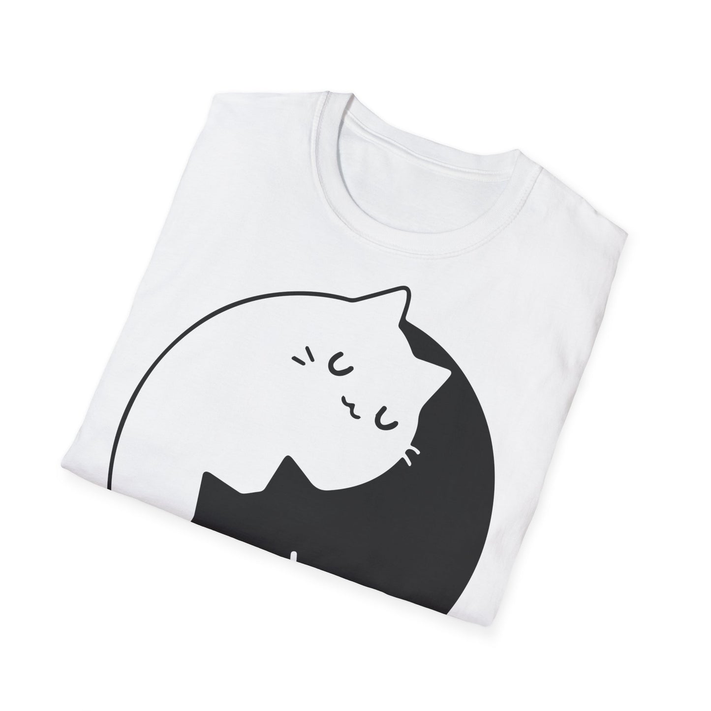 Yin-Yang Katzen Unisex Softstyle T-Shirt: Kuschelig, stilvoll, komfortabel, elegant