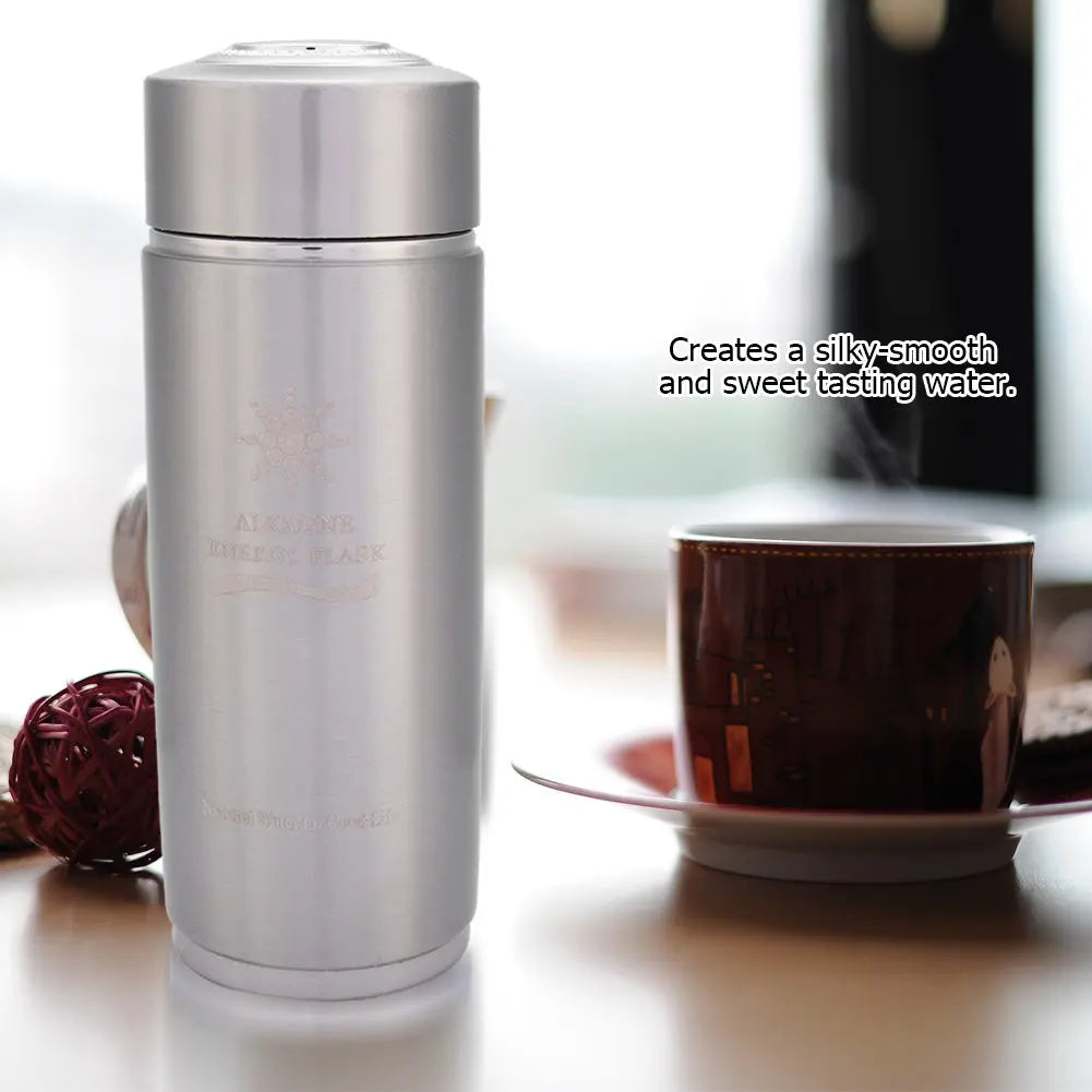 Stainless Alkaline Water Bottle Portable Nano Balance Bio Energy Lonizer Cup Flask(Silver) - So ist Leben