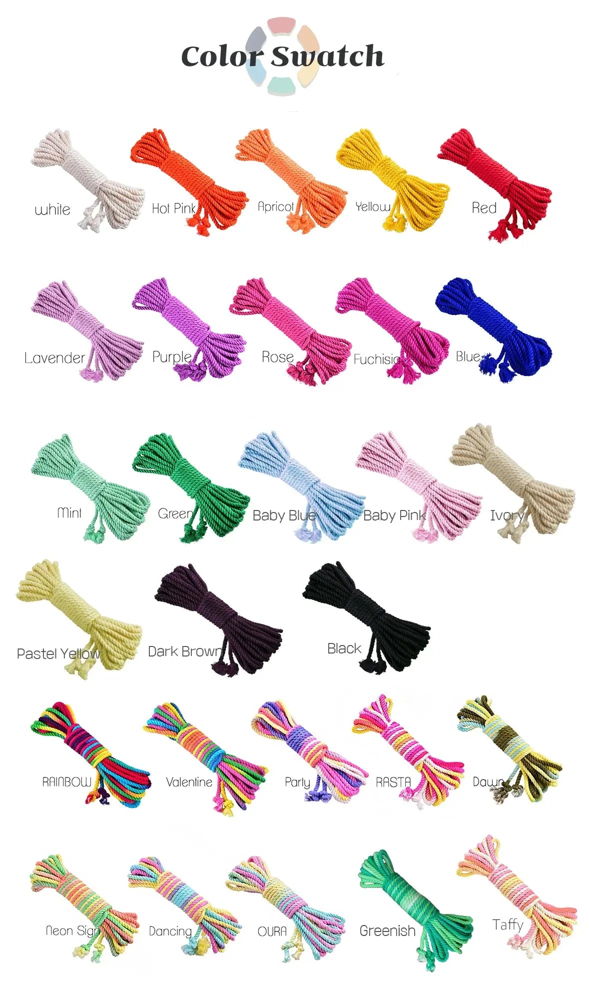 8mm Exquisite and soft Cotton strapping rope strap - So ist Leben
