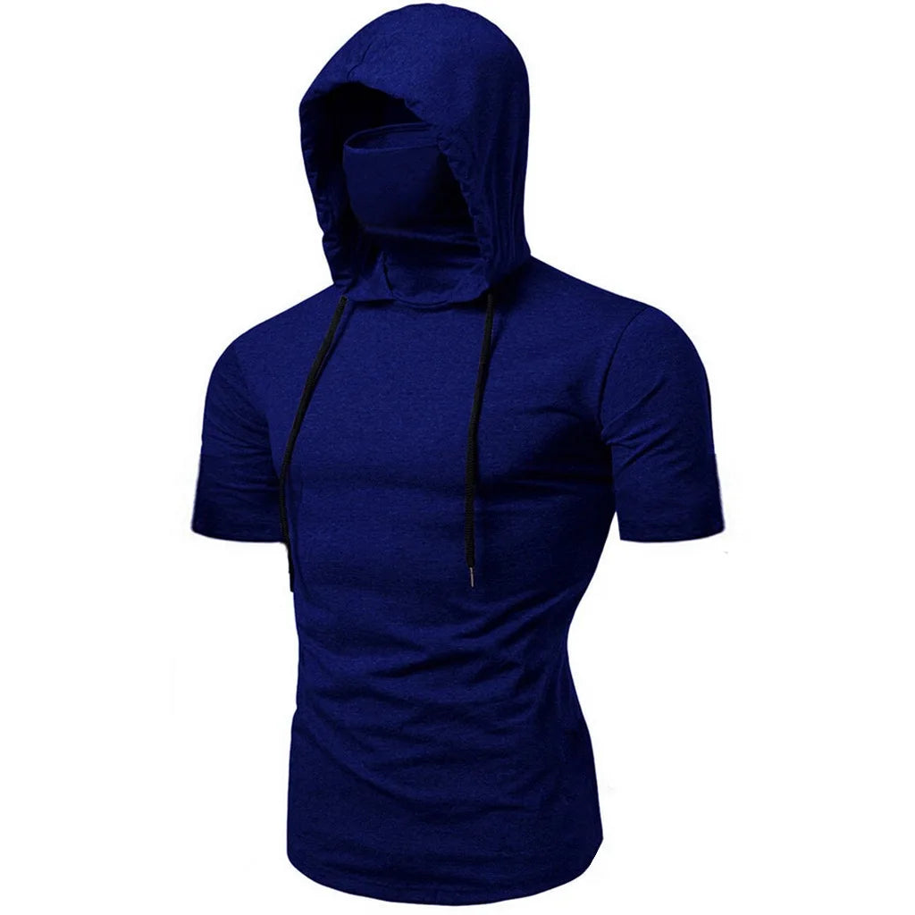 Lässige neue Mode Langarm Splice Große Maske Hoodies - So ist Leben