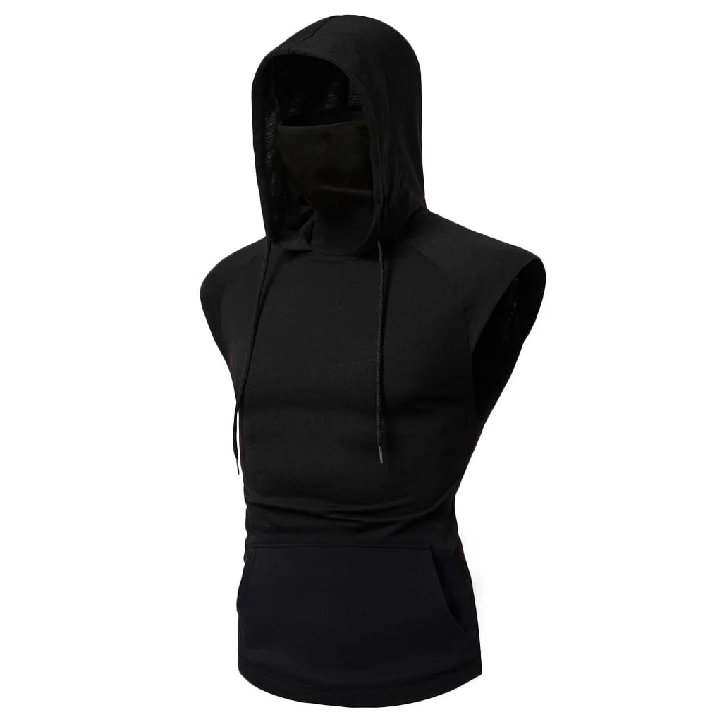 Lässige neue Mode Langarm Splice Große Maske Hoodies - So ist Leben