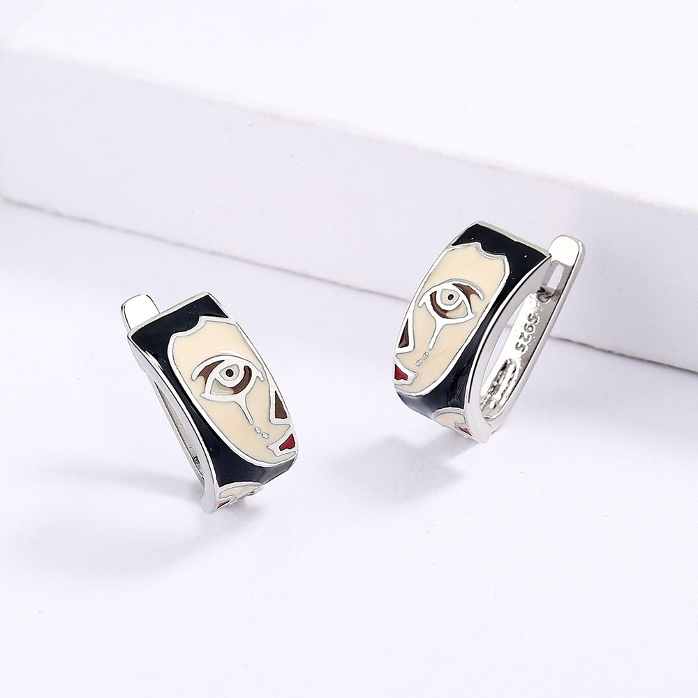 Übertriebene Damen-Ohrringe, Horror-Gesicht-Ohrringe, modischer Party-Schmuck, Halloween-Schmuck, lustiges Geschenk, Ohrringe für Frauen So ist Leben